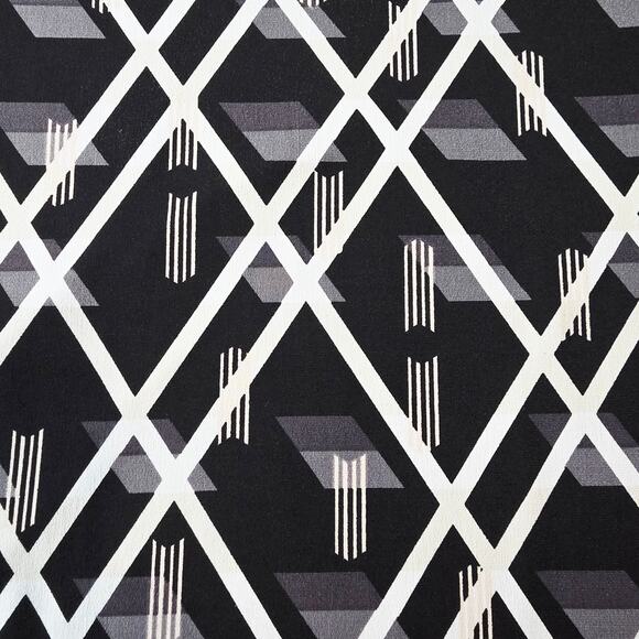 White House Black Market Dress Women S Black White Geometric Print Retro Casual - Picture 7 of 12